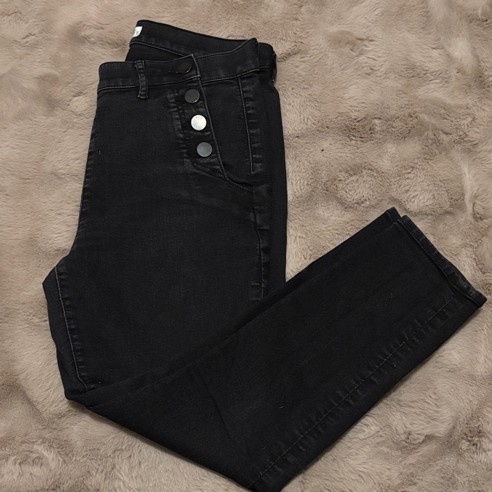 LOFT High Rise Black Jeans for Women